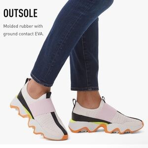 Sorel Women's Sneakers in White, Black, and Orange